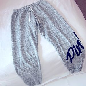 Grey PINK sweatpants